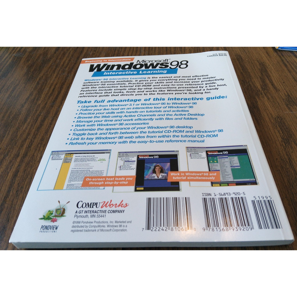 Microsoft Windows 98 Interactive Learning By Stuart Rosen (1998 Poundview) - Picture 2 of 4